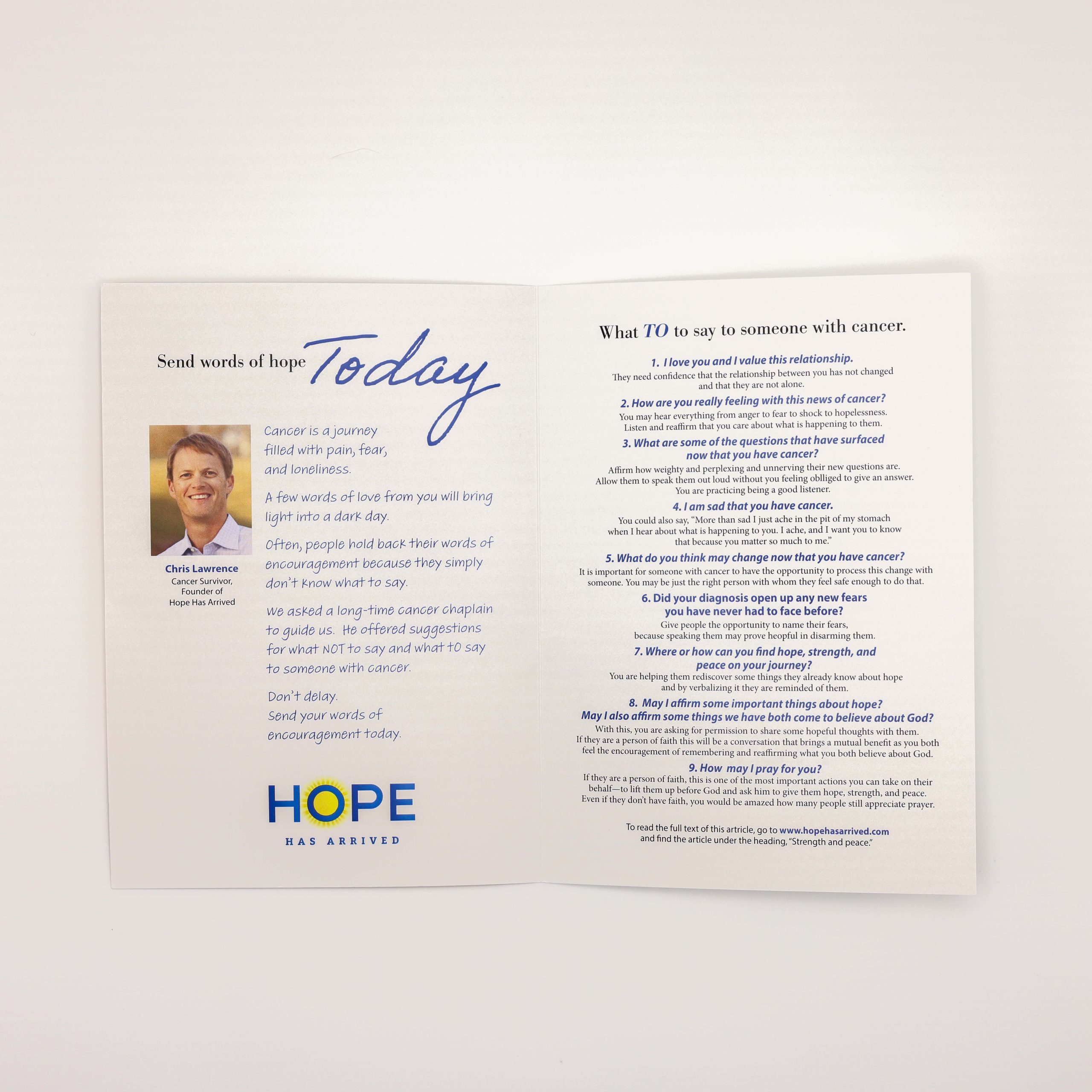 Send Words of Hope Pamphlet - Image 2